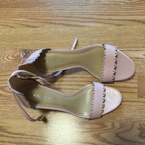 Coach Pink Scalloped Heels